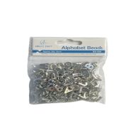 1.99 SILVER ALPHABET BEADS 