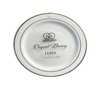 3.99 URBANHUB ELEGANT DINING 7 INCH PLASTIC PLATES 12 COUNT
