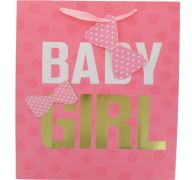 PINK BABY GIRL SMALL GIFT BAG  