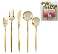9.99 ASSORTED SILVERWARE 40PC SET GOLD