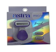 3.99 ASTRA PURPLE RAZOR MICRO TRAVEL 2 REFILLS