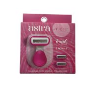 3.99 ASTRA PINK RAZOR MICRO TRAVEL 2 REFILLS