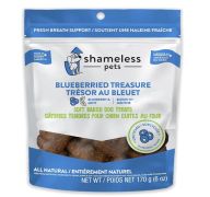 2.99 SHAMELESS PETS BLUEBERRIED TREASURE DOG SOFT BAKED TREATS 170 G