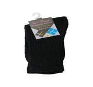 9-11 DIABETIC CREW  BLACK SOCKS  