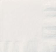 WHITE LUNCHEON NAPKINS  