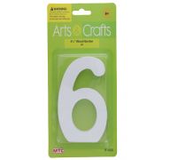  -#6 11CM WHITE WOOD NUMBER-#6 XXX  