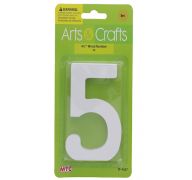  -#5 11CM WHITE WOOD NUMBER-#5 XXX  