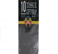 Black Tissue Gift Wrap Paper 10 Count  