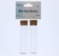 1.99 CLEAR GLASS BOTTLE WITH CORK 2 COUNT  