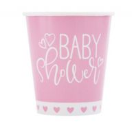 1.99 PINK BABY SHOWER CUP 9 OZ 8 CT  