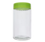 1.99 CYLINDER JAR GLASS W LID  
